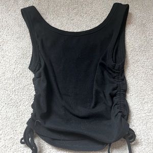 black tank top with ties on side